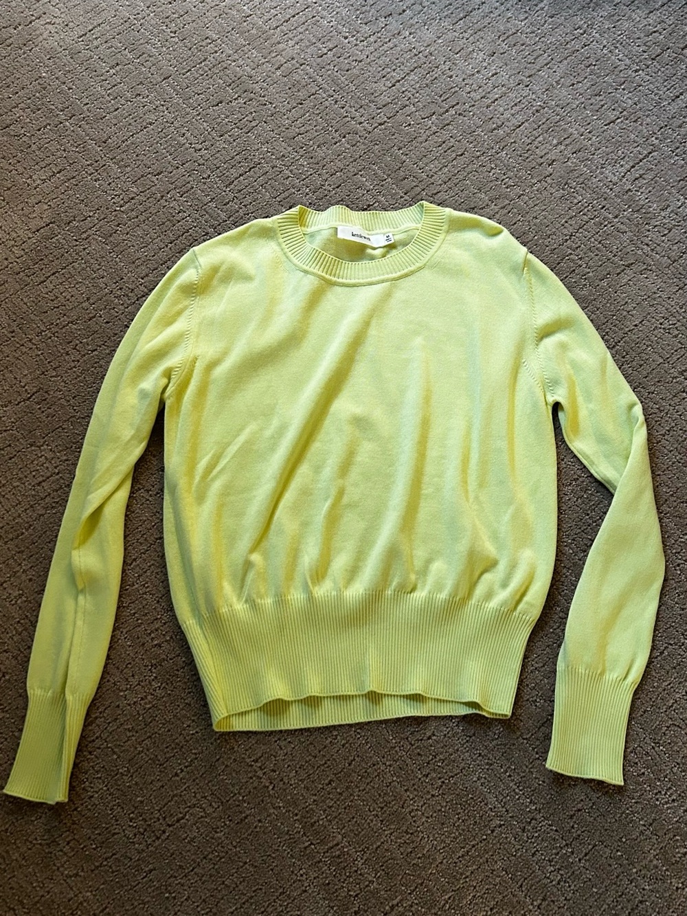 100% Cotton Neon Citron Cora Sweater